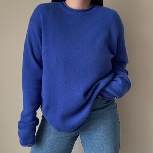 Vintage Polo by Ralph Lauren 100% Cashmere Knit Sweater in Cobalt Blue